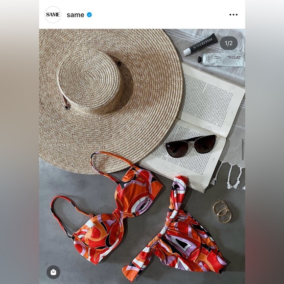 NWT Same Los Angeles Bikini Tropical Geo - Picture 1 of 5